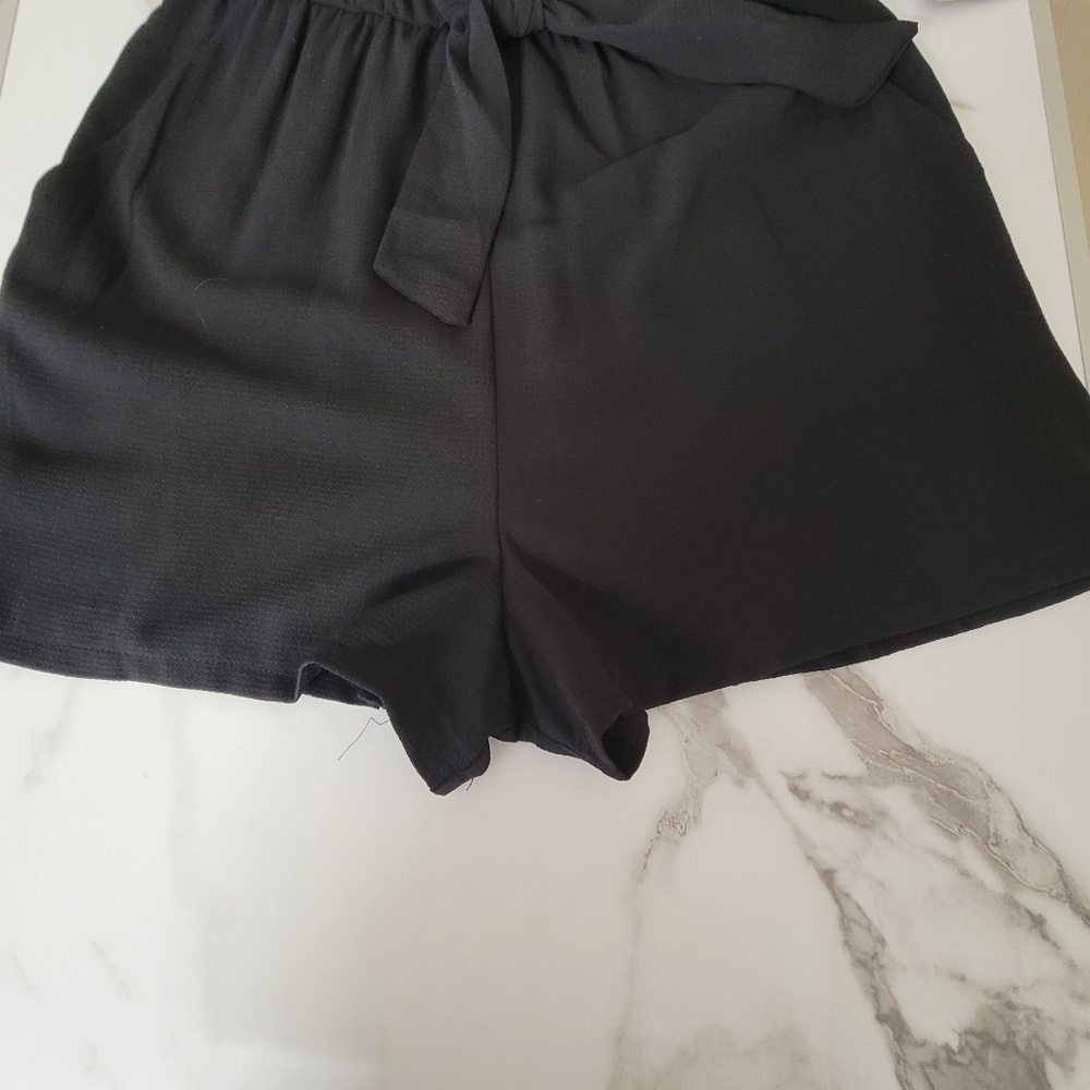 Lily Rose Black Romper V Neck & Back, Women's, Size M - Picture 5 of 11